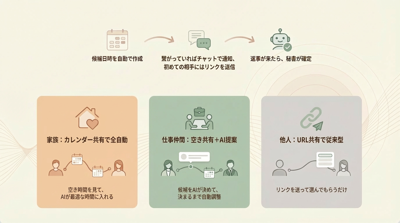 人との予定調整フロー図